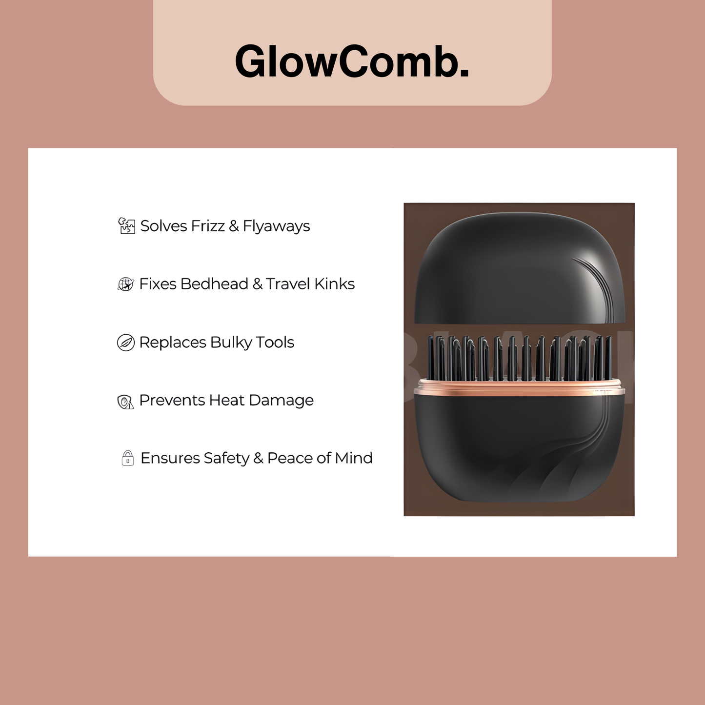 GlowComb™ Mini Portable Hair-Straightener