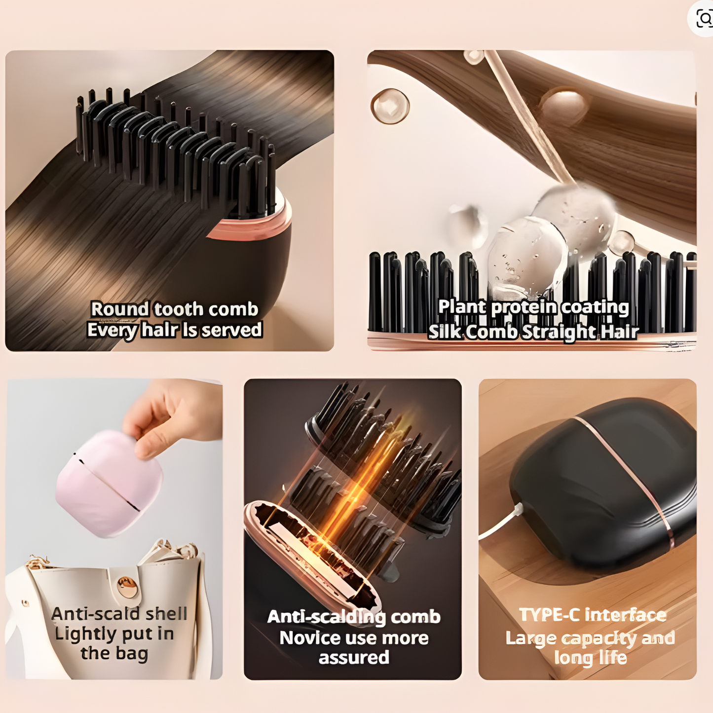 GlowComb™ Mini Portable Hair-Straightener